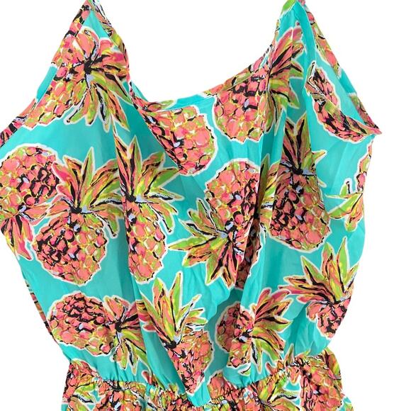 Pineapple print romper spaghetti strap shorts size S fruit - Picture 2 of 4